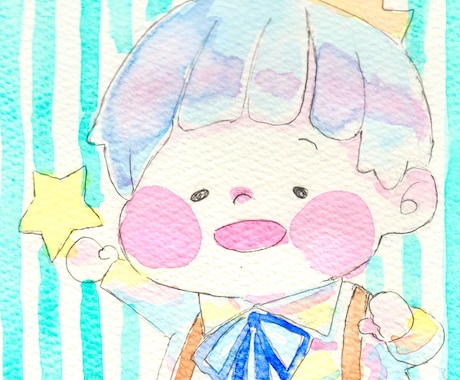 デフォルメでイラストアイコン作ります 透明水彩で彩られた、ポップで可愛いアイコンはいかがですか？ イメージ1