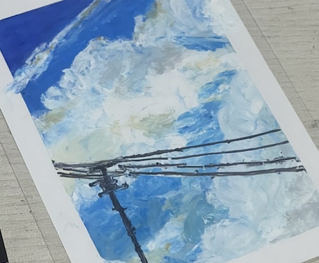 クレヨンでポストカードを描きます イメージ1