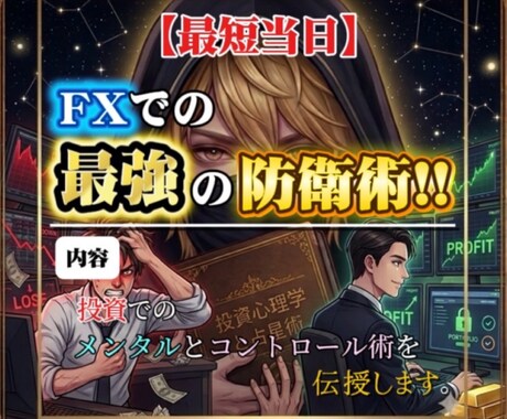 あなた専用投資メンタルコントロール術を伝授します イライラ・感情トレードを一瞬で止める感情の崩壊防止策 イメージ1