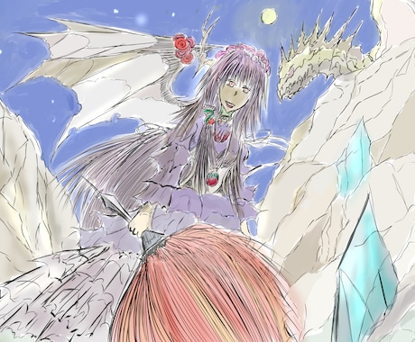 ダークファンタジーのイラストを描きます 【安価！】綺麗でダークな絵を描いています！ イメージ1