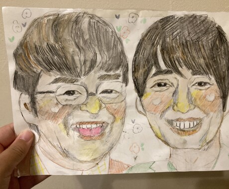 あなたの大切な方に素敵な似顔絵描きます ちょっと個性的なタッチな似顔絵描きます✨ イメージ1