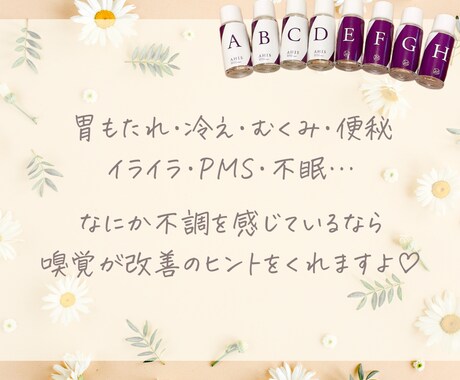 あなたの＜今＞の心と体の状態をグラフにします ●（特許取得）嗅覚反応分析●体質チェック＆診断シート♪ イメージ2