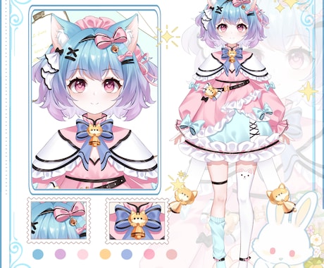 全力でVtuberデビューを徹底サポートいたします キャラデザ、Live2D、パーツ分け、修正無制限、著作権譲渡 イメージ2