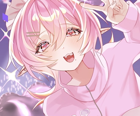 どんな絵柄でもお任せください！イラストお描きします アイコン、ヘッダー、一枚絵、歌ってみたサムネイルなど イメージ1