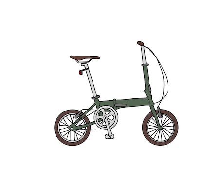 お気に入りの写真を元に自転車の絵をお描きします 優しいタッチのシンプル自転車ゆるイラスト イメージ1