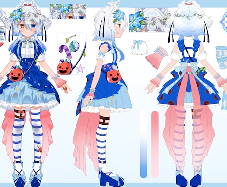 貴方の魅力を詰め込んだ三面図を作ります 【初心者さん大歓迎】丁寧サポート×キラキライラスト制作 イメージ1