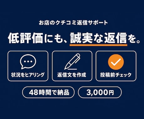 お店の悪いクチコミへの返信文を作成します あの低評価が気にならなくなる。炎上させない誠実な返信文 イメージ1