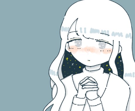 シンプルでゆるふわなイラストを描きます SNSアイコン、MV用一枚絵等用途は自由◎ イメージ1
