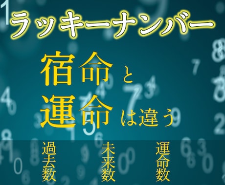 あなたの持っている数字教えます あなた自身に役に立つ数字教えます イメージ1