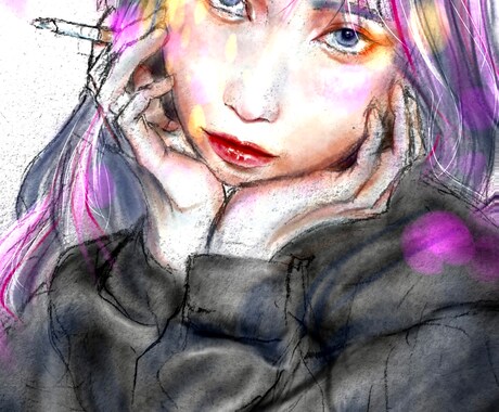 視線が残る、雰囲気のある人物アイコン描きます 通常 ¥7,000 → 今だけ ¥5,000（初回価格） イメージ2