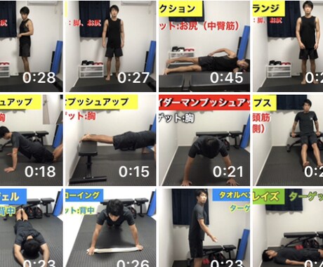 自宅でできるトレーニングメニューを提供いたします あなたにあったトレーニングメニューを動画つきで提案します イメージ1