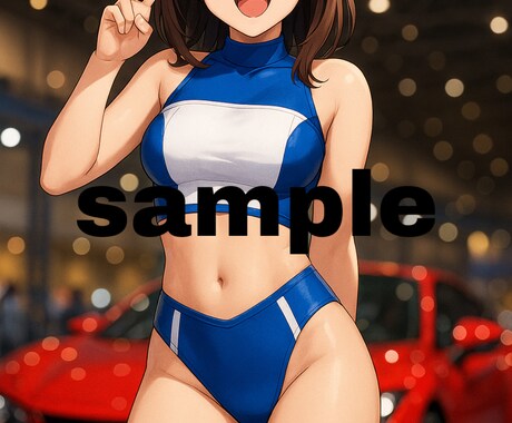 レースクイーン風の高品質イラストを制作します 広告やSNSに映え商用利用OK!爽やかなアニメ風イラスト イメージ2