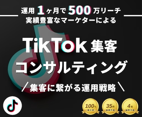1ヶ月間TikTok運用のコンサルティングをします 個人様・法人様の運用/コンサル実績多数あり イメージ1