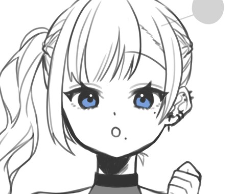 シンプルなアイコン描きます 白黒＋瞳カラーのアイコンです。＋料金で髪・服の彩色承ります。 イメージ2