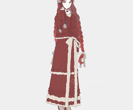 商用利用可｜立ち絵を制作いたします 線画が印象的な立ち絵イラストです。 イメージ2
