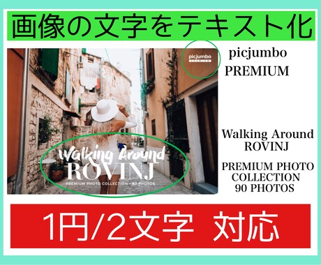 2文字1円！画像、写真の文字をテキスト化します 日本語、中国語、手書きもOK！PDF、資料、画像の文字起こし イメージ1
