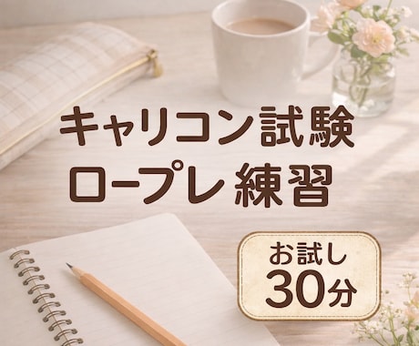 キャリコン試験 面接対策｜まずは30分お試しします いきなり60分が不安な方のための、安心して試せる30分です イメージ1