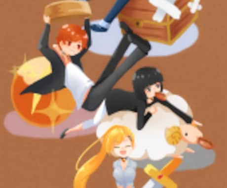 最近流行り？の主線なしイラストかきます 最近描き方指南本なんかも出ているやわらかく優しいイラスト！ イメージ2