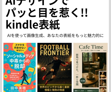 生成AI x デザインでkindle表紙作ります 短納期でオリジナル表紙作りませんか？最短半日で対応可能！ イメージ2