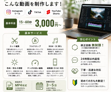 ビジネス向けショート動画を作成します 魅力を届けます｜丁寧な対応と修正無制限で安心サポート イメージ2