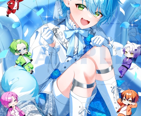 立ち絵や一枚絵などご要望のイラストをお描きします MVイラスト/サムネイルイラスト/グッズイラスト　etc イメージ2