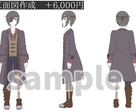 TRPG・配信・創作等 立ち絵制作します モチーフから世界観込みでデザインします イメージ2