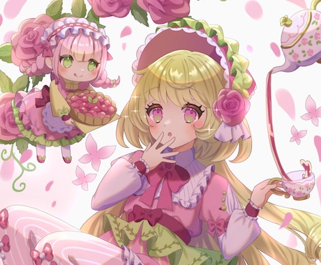 可愛い魅力的な一枚絵イラスト描きます どんな場面でも使える可愛い一枚絵です イメージ1