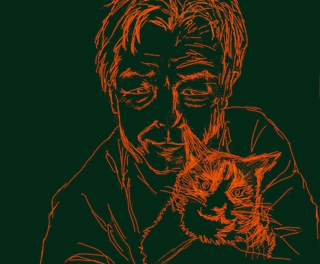 鉛筆の手描き絵・データ化・色の反転なども承ります