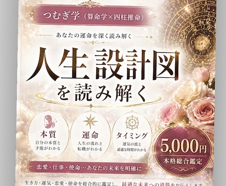 つむぎ学｜運命と人生の流れを完全解析ます 「算命学×四柱推命で人生・恋愛・運気を総合鑑定」 イメージ1