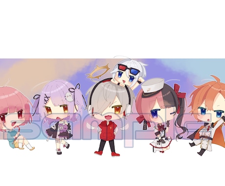 鮮やかで可愛いデフォルメキャラ描きます SNSのアイコンやヘッダーなどに！ イメージ2