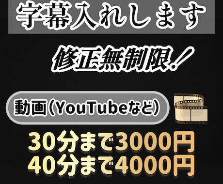 動画に字幕入れをします 読むだけで伝わる、シンプルで見やすい字幕をつけます。 イメージ1