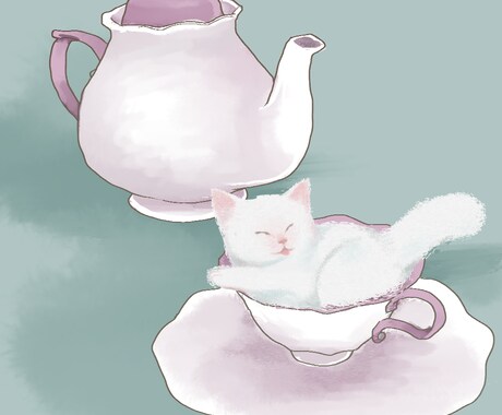 油絵風特化！あなたのペットを油絵風に描きます 【油絵風×猫】どんな毛色、ポーズでも愛猫をかわいく描きます イメージ2
