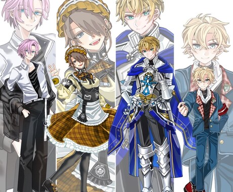 全身立ち絵作成します 【表情差分無料で3種付き】TRPG，NPCの立ち絵に使用可能 イメージ2
