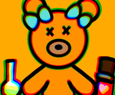 現役美術部がこだわりクールでポップな動物を描きます 私流のポップな動物たち、購入してみてはいかがですか？ イメージ1