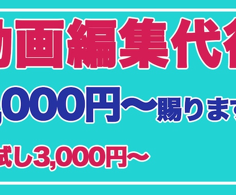 動画編集代行行います 初回、お試し価格あります。3,000円〜 イメージ1