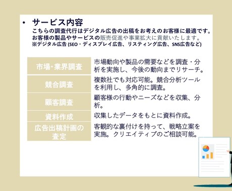 WEBサイト・SNS競合分析を致します SEO・リスティング、ディスプレイ、SNS広告対策に！ イメージ2