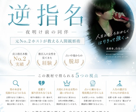 No2ホストが男と人生を選ばれるから選ぶへ導きます 恋愛や人間関係で選ばれる側を卒業し【逆指名】する側へ イメージ1