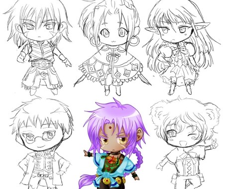 可愛いミニキャラお描きします あなたのうちの子をミニキャラにしてみませんか イメージ1