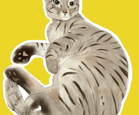 猫ちゃんの似顔絵描きます 愛猫の温もり、そのままイラストに！プレゼントにも！ イメージ1