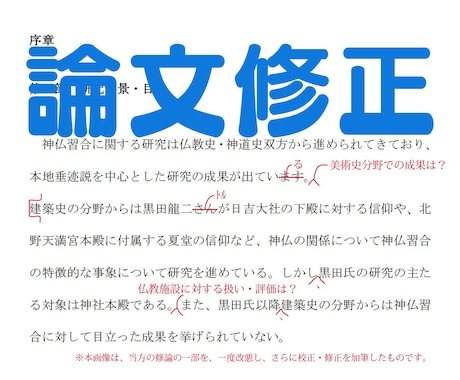 大学・院生向け　博士号取得者が論文の修正をします 《あなたの論文に「説得力」はありますか？》 イメージ1