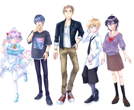 TRPGや動画、コテキャなどの立ち絵描きます キャラクターシート制作も可能！ イメージ2