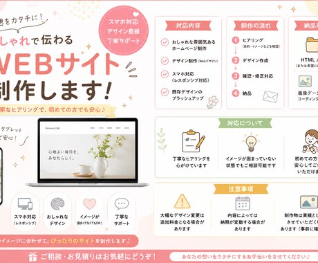 おしゃれで見やすいWebサイトを制作します イメージ1