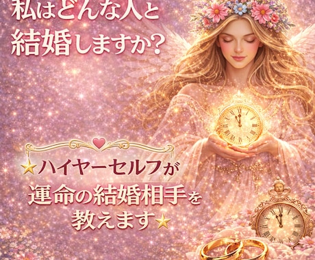 あなたの運命の結婚相手をハイヤーセルフが教えます あなたの結婚相手の特徴・出会い方を読み解きます イメージ2