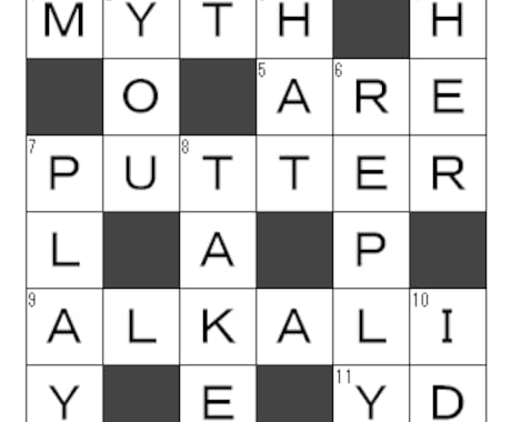 英語のクロスワードパズル作ります イメージ1