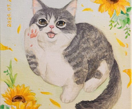 あなたの大切なわんちゃん猫ちゃんかわいく描きます 表情豊かに、優しくあたたかい雰囲気で描きます☺️ イメージ2