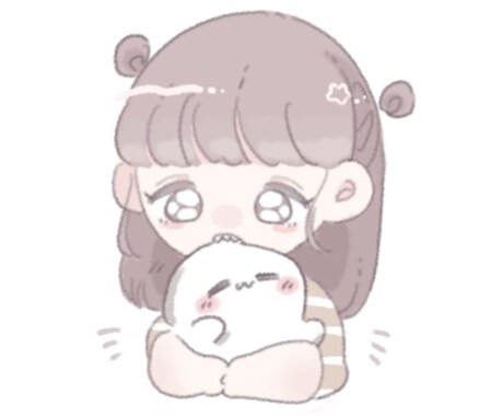 SNS等のアイコン描きます ゆる〜く！かわいく！お手軽なお値段で！ イメージ1