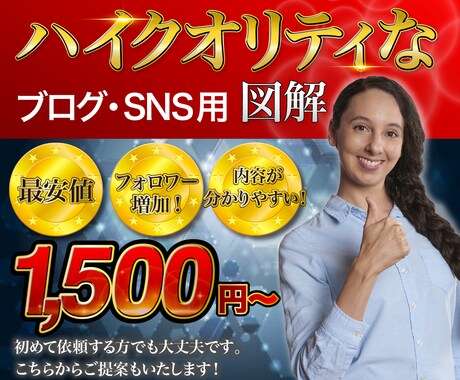 大好評！スタイリッシュで分かりやすい図解作ります 人の目を引く《インパクト大》で《綺麗》な図解でフォロワー増！ イメージ1