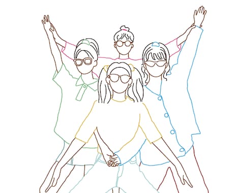 お好みのデザインでお写真を線画イラストにします SNSアイコンやブログ、挿絵にも！ イメージ2