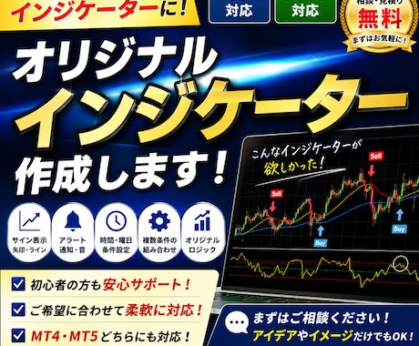 MT4/MT5対応のインジケーターを作成します あなた独自のアイデアをオリジナルインジケーターに！ イメージ1