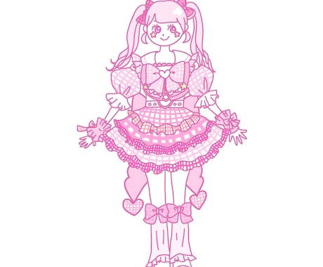 ゆめかわ絵柄のシンプルイラストを描きます ピンクや紫を基調としたシンプルタッチのゆめかわイラスト イメージ2